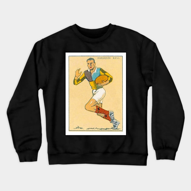 Vintage Harlequins Rugby Card Crewneck Sweatshirt by ArtShare